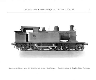 <b>Locomotive-Tender pour les Chemins de fer de l'Etat Belge</b>